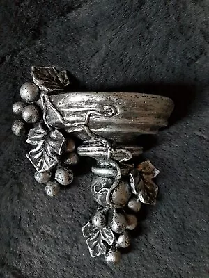£25 • Buy 2 X Grape Plaster Corbels Brackets Shelf Wall Plaques Fruit Pewter Mouldings New