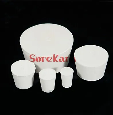 Diameter 8-100mm Rubber Stopper For Laboratory Test Tube Solid Bungs Airlock • $3.42