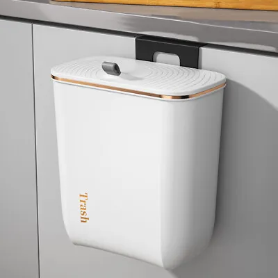 6-10L Hanging Garbage Can Cabinet Door Trash Bin Wall-Mount Kitchen Waste Basket • £9.95