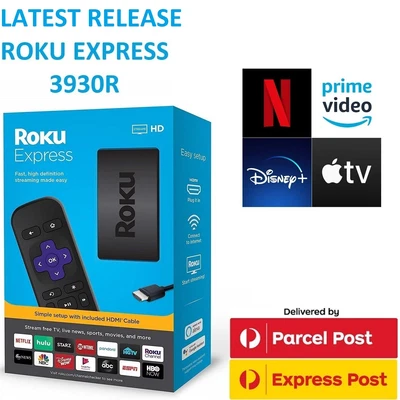 $74 • Buy Roku Express 3930R HD 1080p Streamer W/ Netflix Prime Video Disney+ Apple TV 