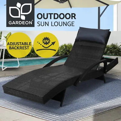 Gardeon Outdoor Sun Lounge Setting Rattan Wicker Lounger Garden Patio Furniture • $139.95