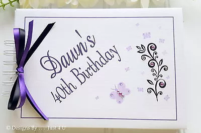 £16.99 • Buy Personalised Birthday Any Age 18th 21st 30 + Guest Book / Photo Scrapbook Album