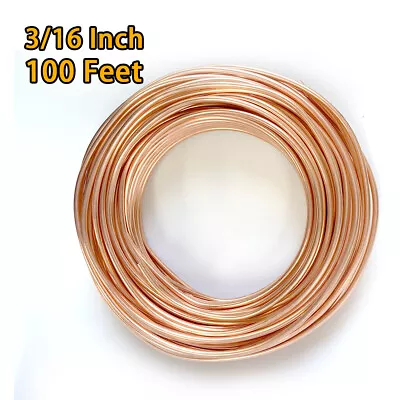 Copper Iron Brake Line Tubing Kit 3/16  OD 100 Foot Coil Roll Inline Tube • $37.90