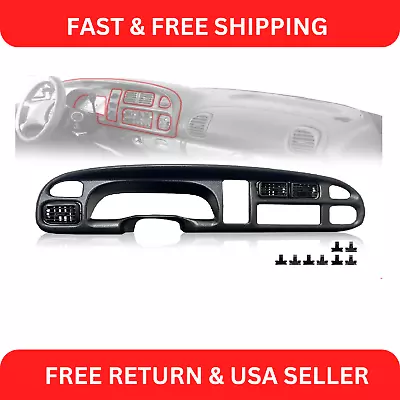 Fit For Dodge Ram 1500 2500 3500 Dash Radio Bezel Air Vent Black 98 99 00 01 02 • $54.60