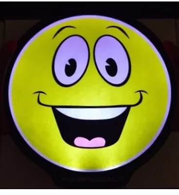 Happy Face Light Up Decal Powerdecal Backlit LED Motion Sensing Auto Decal • $38.99