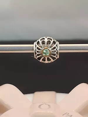 $118.50 • Buy Authentic Pandora Sterling Silver/14K/Green Spinel VINTAGE ALLURE Bead 791173SSG