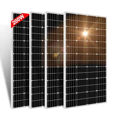 200W 400W 600W 800W 1000W 12V Mono Solar Panel Off Grid Power RV Trailer Camper • £125.88