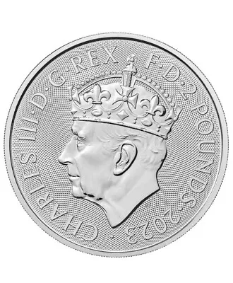 2023 U.K. 2 Pound Silver King Charles Britannia Coronation 1 Oz BU • $33