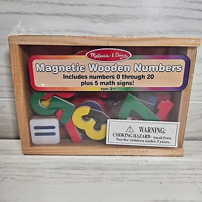 Melissa & Doug Magnet Wooden Numbers And Math Signs 3+ Educational Learning • $6.99