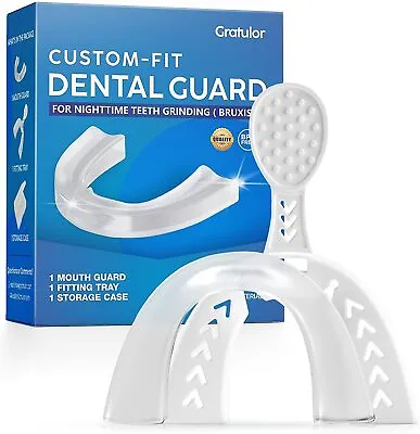 Gratulor - Custom-Fit Dental Night Mouth Guard For Teeth Grinding Clenching Br • $11.99