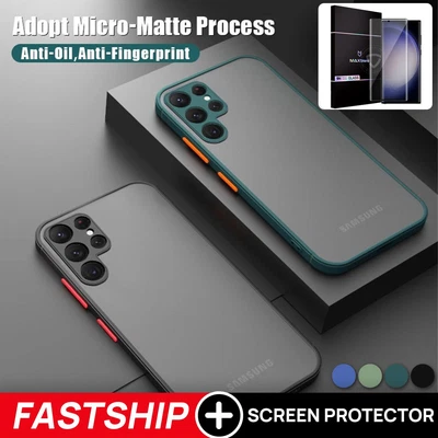 For Samsung S23 S22 S21 S20 Ultra Plus FE A54 Case Shockproof Armor Matte Bumper • $7.99