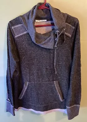 Amazing MAURICES L XL GRAY COWL NECK TIE STRINGS POCKETS TOP BOHO Shirt • $12.60