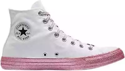 Converse Chuck Taylor All Star High Miley Cyrus White Pink Women's Size 10.5 • $55.96