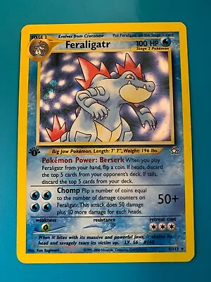 1st Edition Feraligatr 4/111 Neo Genesis Set Holo Rare Vintage Pokemon Card • $0.01