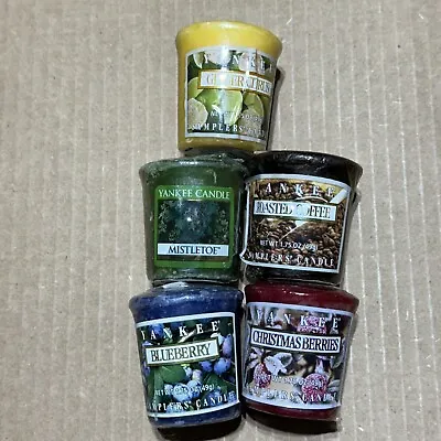 Lot Of 5 Yankee Candle Votives Samplers Some Retired • $14.95