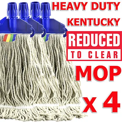 £6.99 • Buy MOP HEAD Cotton Kentucky Mop Head 16 OZ - 450 GM - HEAVY DUTY - WITH ATTACHMENT