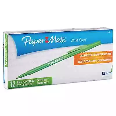 Paper Mate - 1mm Medium Ball Point Pens - Green - Pack Of 12 • £3.99