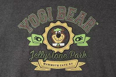 Yogi Bear Shirt Mens Medium Gray Yellowstone Park Mammoth Cave KY Kentucky • $10.95