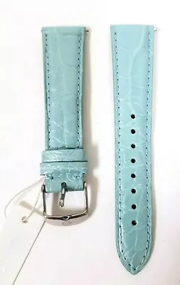 New Michele 20mm Pastel Greenaqua Watch Strapband+silver Buckle Ms20ab10472 • $179.99