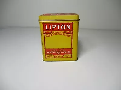 Vintage Lipton Tea Planter Ceylon Advertisement Tin Can Bristol Ware • $7.99