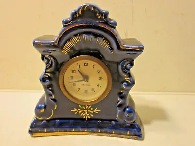 Vintage Blue MERCEDES Made In Germany Wind Up Clock • $35