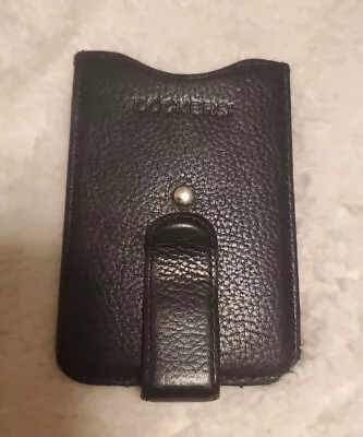 Dockers Black Genuine Leather Magnetic Money Clip - Never Used • $5