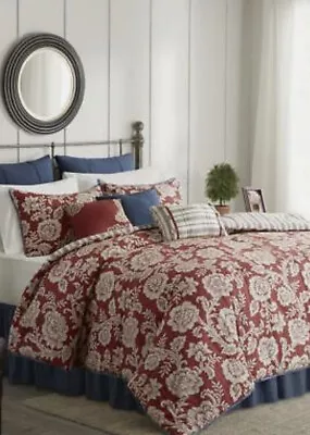 NIP Madison Park Lucy Red Floral California King Comforter Set 9pc • $99.99