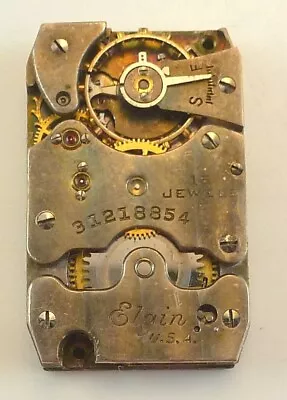 Vintage Elgin Wristwatch Movement - Grade 484 - Parts / Repair • $25