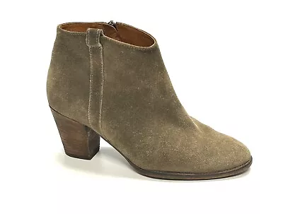 Madewell Suede Boots The Billie Womens Size 8.5 Mocha Brown Slip On Zip Booties • $29.96