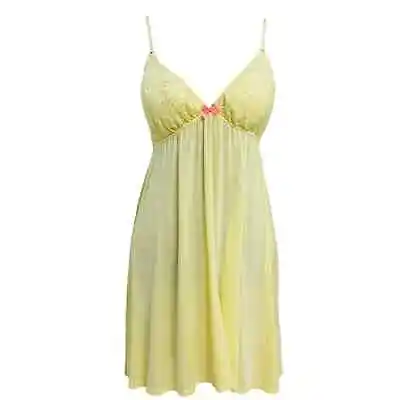 Victoria’s Secret Babydoll Lingerie Dress Yellow Dainty Coquette Kawaii Large • $30