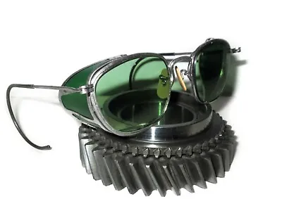 Antique American Optical Square Green Goggles Sunglasses Vtg AO Safety Glasses • $199.99