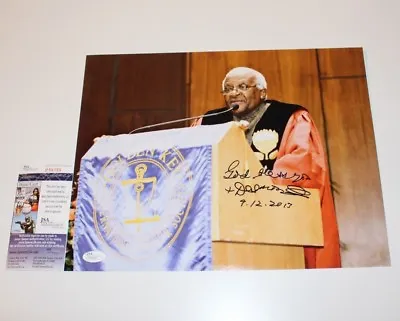 Desmond Tutu Archbishop South Africa Signed 11x14 Photo Jsa Coa Nelson Mandela • $280.49