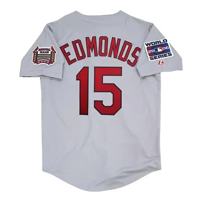 Jim Edmonds St. Louis Cardinals 2006 World Series Road Jersey Men's (S-3XL) • $129.99