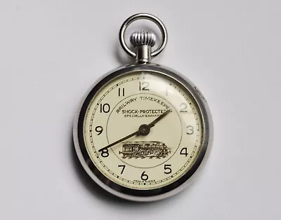 Vintage RAILWAY TIMEKEEPER Shock-Protected Made In Austria Pocket Watch • £19.99