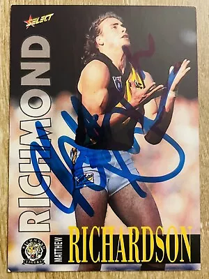 Matthew Richardson Signed 1996 AFL Select Richmond Tigers • $19.99