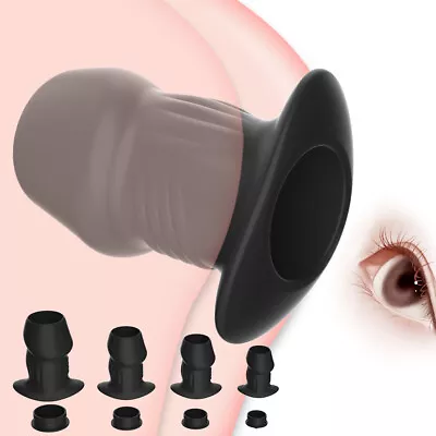 Hollow Anal Butt Plug With Stopper Anus Dilator Expander Tunnel Speculum Sex Toy • $38.99