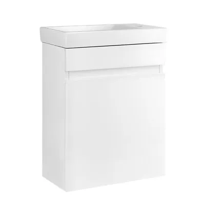 Cefito 400mm Bathroom Vanity Basin Cabinet Sink Storage Wall Hung Ceramic White • $142.08