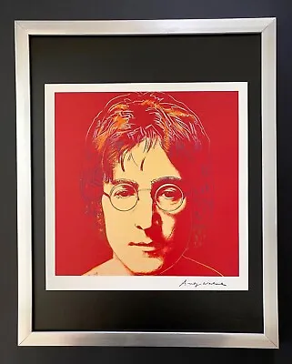 Andy Warhol | Vintage 1984 John Lennon Print Signed | Mounted And Framed • $169
