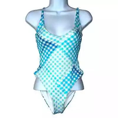 L*Space Pointelle Rib Gianna Cut Out One Piece Picnic Plaid Swimsuit Women S NWT • $59.97
