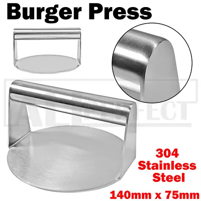 Burger Press Meat Smasher Hamburger No-Rust Steak For Griddle Accessory Home BBQ • $12.35