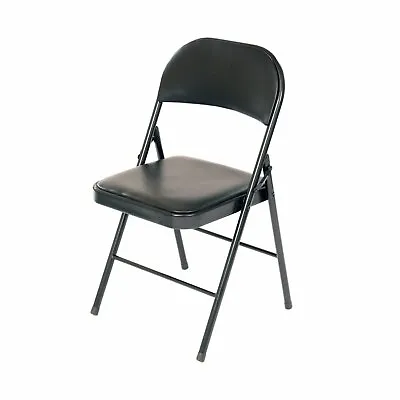 NEW! Heavy Duty Padded Folding Metal Desk Office Chair Seat • £19.99