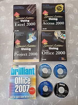 Bundle 5 Books On Using Microsoft Office Access Excel & Project Software • £2.50