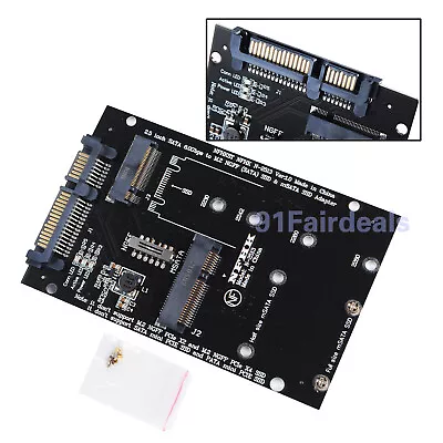 2.5inch SATA III 6.0GBPS TO M.2 NGFF(SATA) SSD & MSATA SSD Drive Adapter Card • $5.35