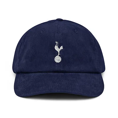 Vintage Tottenham Hotspur Corduroy Navy Retro White Embroidered Dad Cap  • $39.42