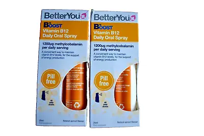 2 X Better You Boost B12 Daily Oral Spray Vegan - 25ml X 2 • £14.95