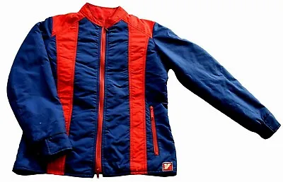 Mens Vintage 70s Blue Red Striped Ski Jacket Anorak Retro Small 36  Chest • £7.95