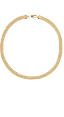 £55 • Buy Joolz By Martha Calvo Khloe Choker Flat Wide Gold Plated Snake Chain Necklace