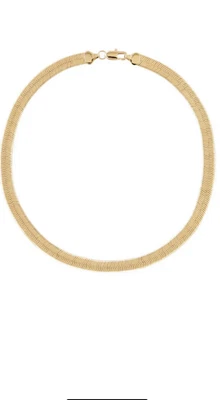 £55 • Buy Joolz By Martha Calvo Khloe Choker Flat Wide Gold Plated Snake Chain Necklace