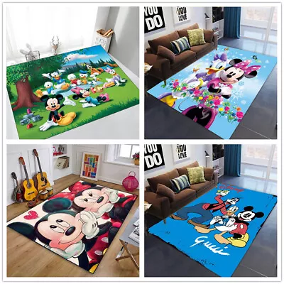 3D Kids Mickey Mouse Carpet Boys Girls Bedroom Anti-Slip Rug Doormat Floor Mats • £14.40