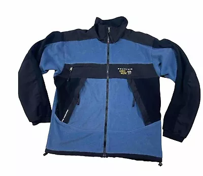 Mountain Hardwear Gore Windstopper Jacket Mens Large Blue Tech Fleece Zip A3 • $42.49